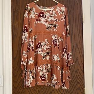 Easel floral long sleeve dress